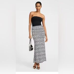 Express Black and White Maxi Skirt